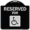 Signmission Designer Series-Graphic Handicapped Reserved Black & Silver, 18" x 18", BS-1818-9837 A-DES-BS-1818-9837 - alternate 1
